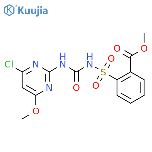 Methyl 2-(N-((4-chloro-6-methoxypyrimidin-2-yl)carbamoyl)sulfamoyl)benzoate structure