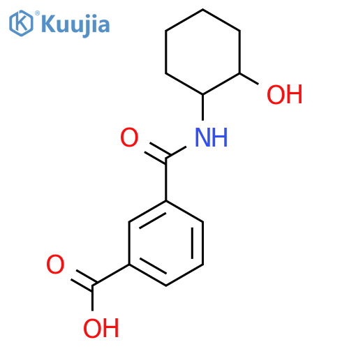 3-(2-hydroxycyclohexyl)carbamoylbenzoic acid structure