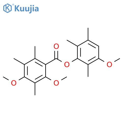Benzoic acid,2,4-dimethoxy-3,5,6-trimethyl-, 3-methoxy-2,5,6-trimethylphenyl ester structure