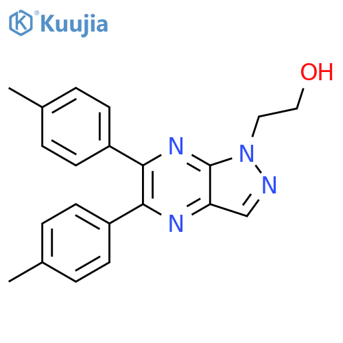 1H-Pyrazolo[3,4-b]pyrazine-1-ethanol, 5,6-bis(4-methylphenyl)- structure