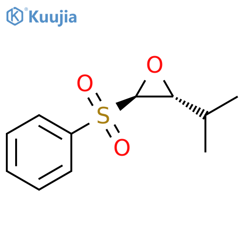 Oxirane, 2-(1-methylethyl)-3-(phenylsulfonyl)-, trans- structure