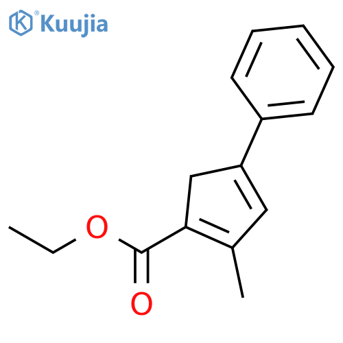 1,3-Cyclopentadiene-1-carboxylic acid, 2-methyl-4-phenyl-, ethyl ester structure