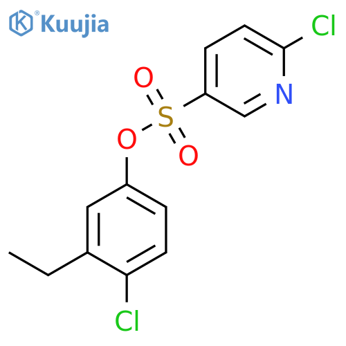 4-chloro-3-ethylphenyl 6-chloropyridine-3-sulfonate structure