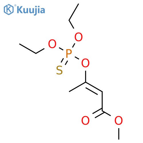 2-Butenoic acid,3-[(diethoxyphosphinothioyl)oxy]-, methyl ester structure