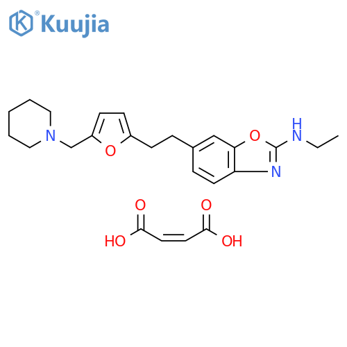 2-Benzoxazolamine,N-ethyl-6-[2-[5-(1-piperidinylmethyl)-2-furanyl]ethyl]-, (Z)-2-butenedioate(4:5) structure