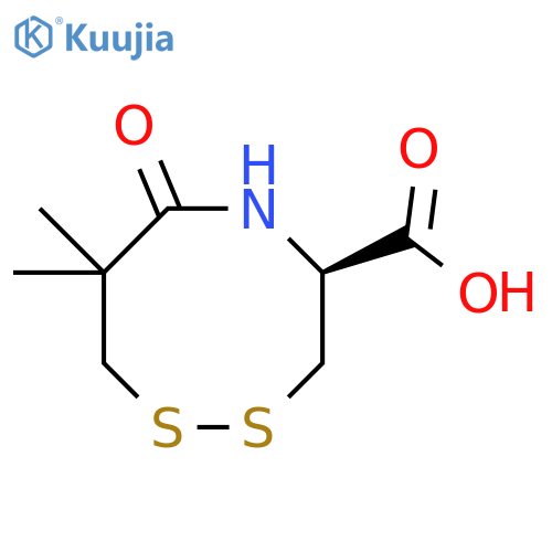 (4S)-7,7-dimethyl-6-oxo-1,2,5-dithiazocane-4-carboxylic acid structure
