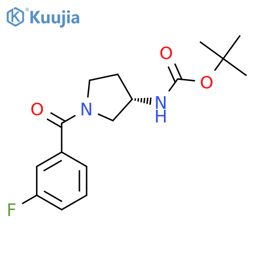(S)-Tert-Butyl 1-(3-fluorobenzoyl)pyrrolidin-3-ylcarbamate structure