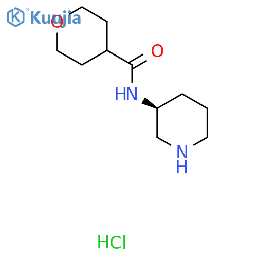 (S)-N-(Piperidin-3-yl)oxane-4-carboxamide hydrochloride structure