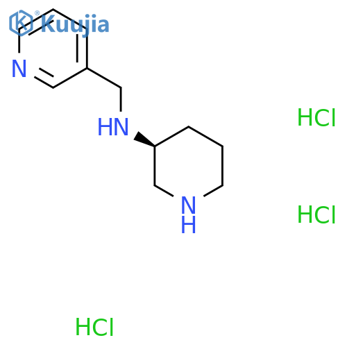 (S)-N-(Pyridin-3-ylmethyl)piperidin-3-amine trihydrochloride structure