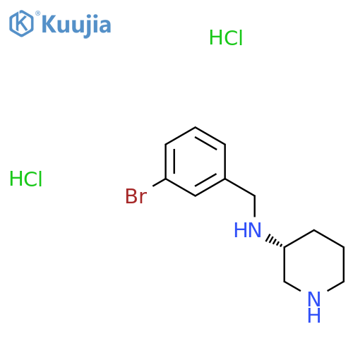 (R)-N-[(3-Bromophenyl)methyl]piperidin-3-amine dihydrochloride structure