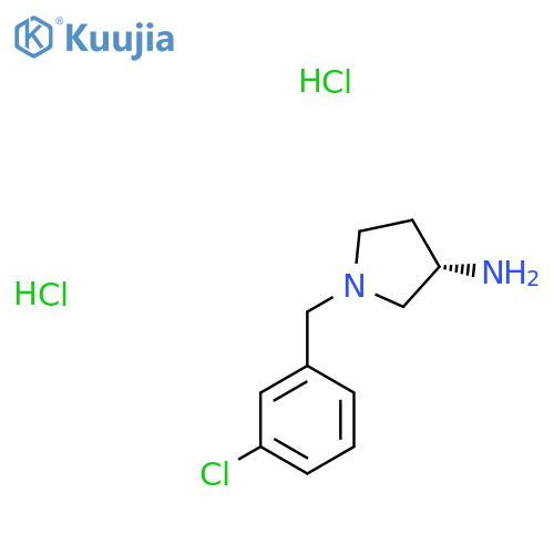 (S)-1-(3-Chlorobenzyl)pyrrolidin-3-amine dihydrochloride structure