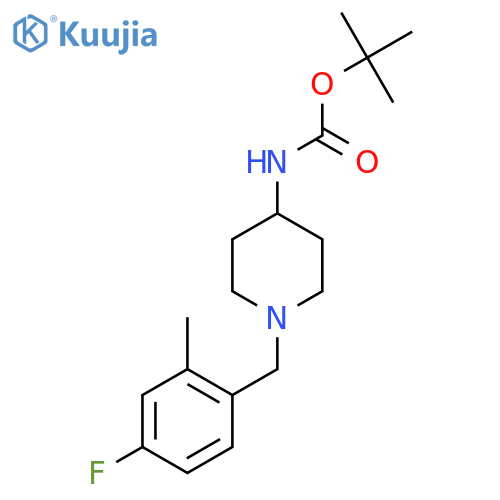 Tert-Butyl 1-(4-fluoro-2-methylbenzyl)piperidin-4-ylcarbamate structure