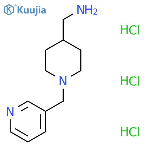 [1-(Pyridin-3-ylmethyl)piperidin-4-yl]methanamine trihydrochloride structure