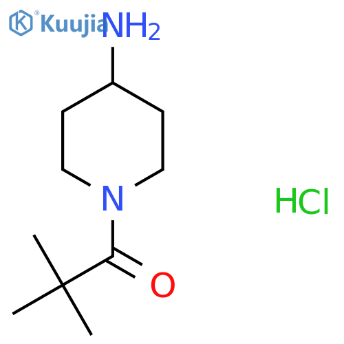 1-(4-aminopiperidin-1-yl)-2,2-dimethylpropan-1-one;hydrochloride structure
