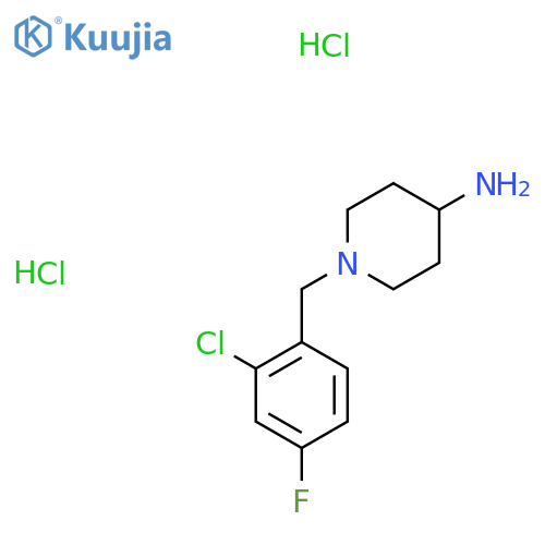 1-(2-Chloro-4-fluorobenzyl)piperidin-4-amine dihydrochloride structure