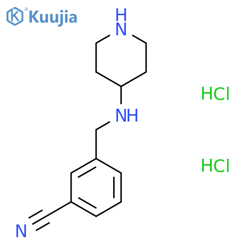 3-[(Piperidine-4-ylamino)methyl]benzonitrile dihydrochloride structure
