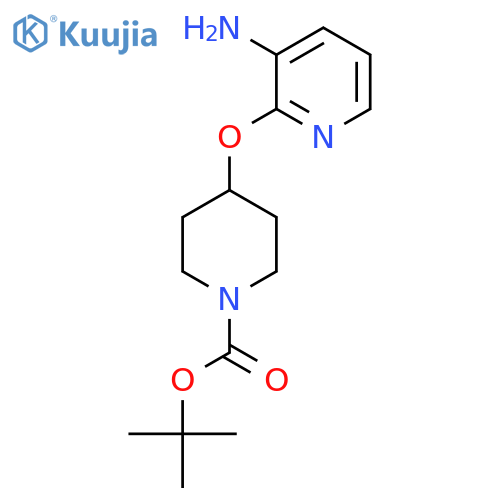 tert-butyl 4-((3-aminopyridin-2-yl)oxy)piperidine-1-carboxylate structure