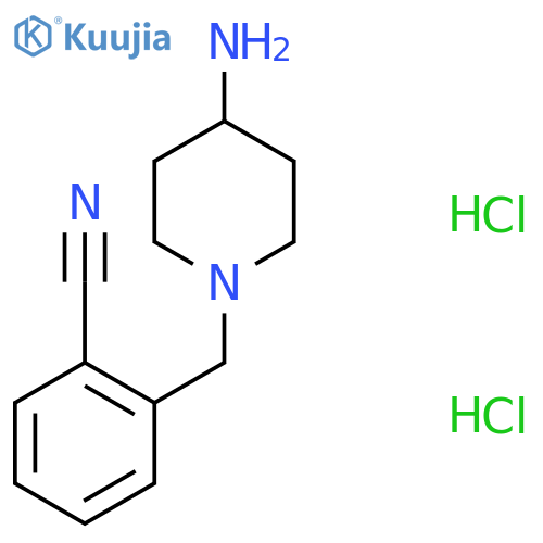 2-[(4-Aminopiperidin-1-yl)methyl]benzonitrile dihydrochloride structure