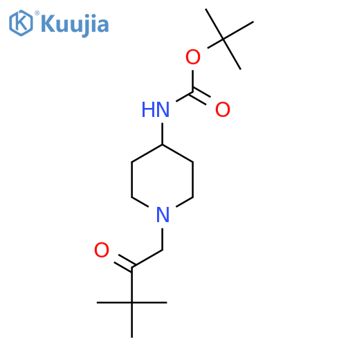 Tert-Butyl 1-(3,3-dimethyl-2-oxobutyl)piperidin-4-ylcarbamate structure