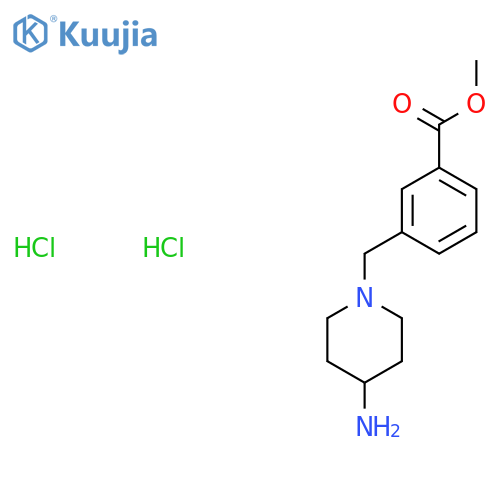 Methyl 3-[(4-aminopiperidin-1-yl)methyl]benzoate dihydrochloride structure