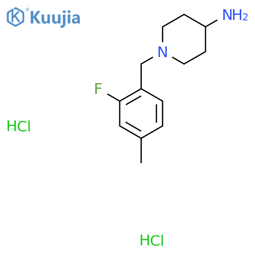 1-(2-Fluoro-4-methylbenzyl)piperidin-4-amine dihydrochloride structure