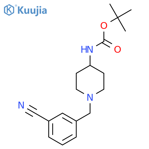 tert-butyl N-{1-(3-cyanophenyl)methylpiperidin-4-yl}carbamate structure