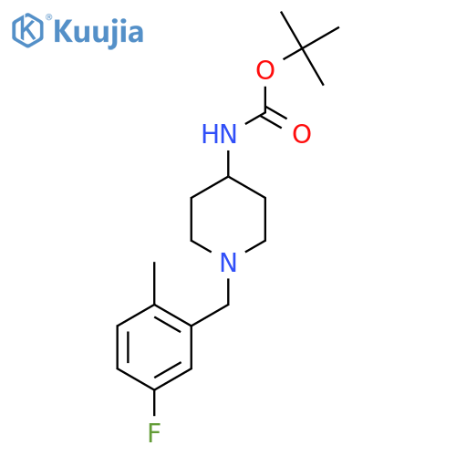 Tert-Butyl 1-(5-fluoro-2-methylbenzyl)piperidin-4-ylcarbamate structure