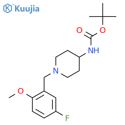 Tert-Butyl 1-(5-fluoro-2-methoxybenzyl)piperidin-4-ylcarbamate structure