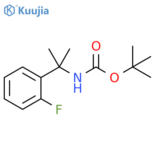 tert-Butyl N-[2-(2-fluorophenyl)propan-2-yl]carbamate structure