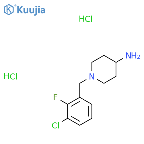 1-(3-Chloro-2-fluorobenzyl)piperidin-4-amine dihydrochloride structure