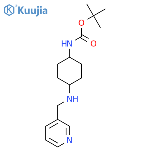 tert-Butyl (1R*,4R*)-4-[(pyridin-3-ylmethyl)amino]cyclohexylcarbamate structure