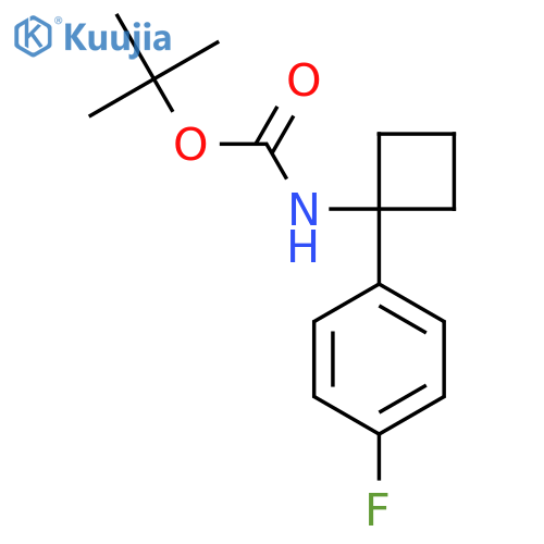 tert-Butyl N-[1-(4-fluorophenyl)cyclobutyl]carbamate structure