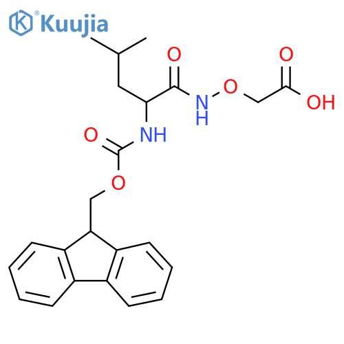 2-{2-({(9H-fluoren-9-yl)methoxycarbonyl}amino)-4-methylpentanamidooxy}acetic acid structure