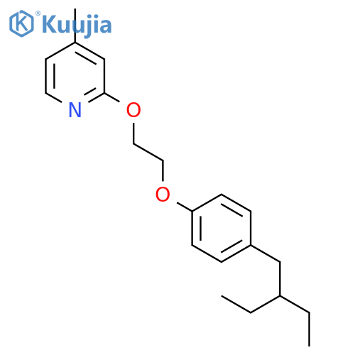 Pyridine,2-[2-[4-(2-ethylbutyl)phenoxy]ethoxy]-4-methyl- structure