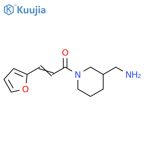 (2E)-1-[3-(aminomethyl)piperidin-1-yl]-3-(furan-2-yl)prop-2-en-1-one structure