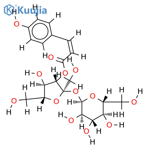 (3-O-cis-p-coumaroyl-beta-D-fructofuranosyl)-(2?1)-alpha-D-glucopyranoside structure