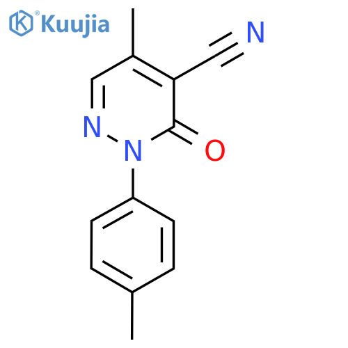 4-Pyridazinecarbonitrile,2,3-dihydro-5-methyl-2-(4-methylphenyl)-3-oxo- structure