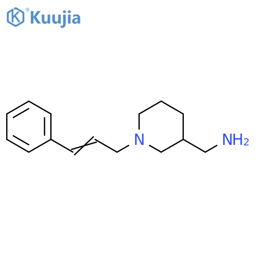 {1-[(2E)-3-phenylprop-2-en-1-yl]piperidin-3-yl}methanamine structure