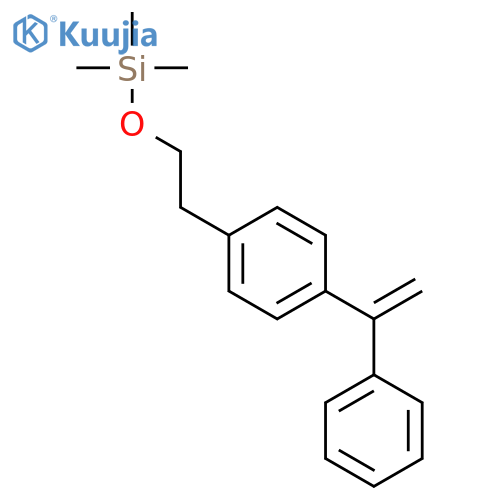 Trimethyl{2-[4-(1-phenylethenyl)phenyl]ethoxy}silane structure