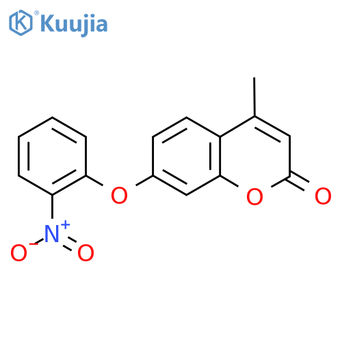 4-Methyl-7-(2-nitrophenoxy)-2H-chromen-2-one structure