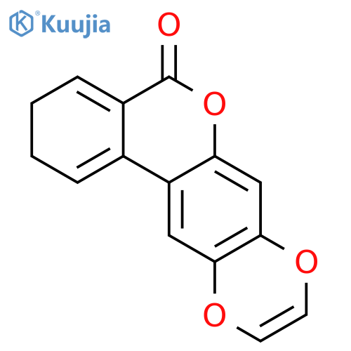 5H-[2]Benzopyrano[3,4-g][1,4]benzodioxin-5-one, 9,10-dihydro- structure