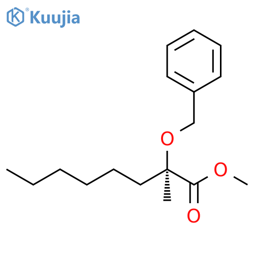 Octanoic acid, 2-methyl-2-(phenylmethoxy)-, methyl ester, (R)- structure