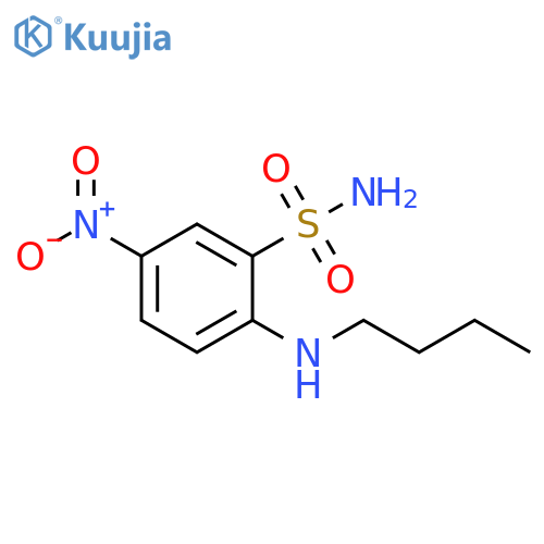 2-(butylamino)-5-nitrobenzene-1-sulfonamide structure