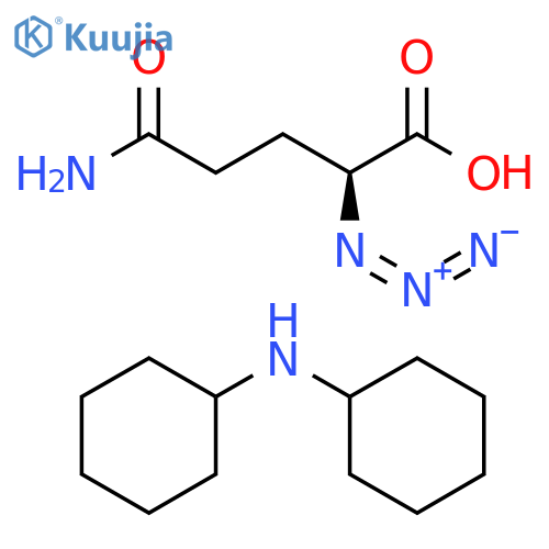 Cyclohexylammonium (S)-5-amino-2-azido-5-oxopentanoate structure
