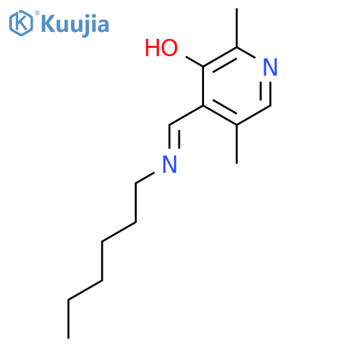 4-[(Hexylamino)methylidene]-2,5-dimethylpyridin-3(4H)-one structure