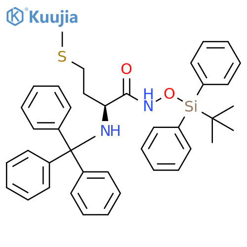 Butanamide, N-[[(1,1-dimethylethyl)diphenylsilyl]oxy]-4-(methylthio)-2-[(triphenylmethyl)amino]-, (2S)- structure