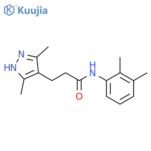 3-(3,5-dimethyl-1H-pyrazol-4-yl)-N-(2,3-dimethylphenyl)propanamide structure