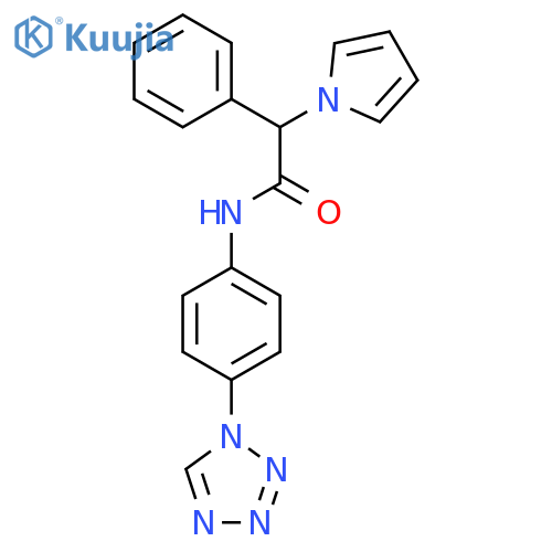 2-phenyl-2-(1H-pyrrol-1-yl)-N-4-(1H-1,2,3,4-tetrazol-1-yl)phenylacetamide structure