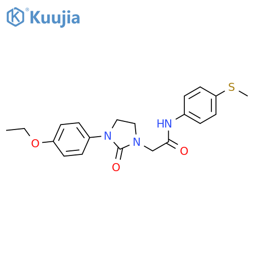 2-3-(4-ethoxyphenyl)-2-oxoimidazolidin-1-yl-N-4-(methylsulfanyl)phenylacetamide structure