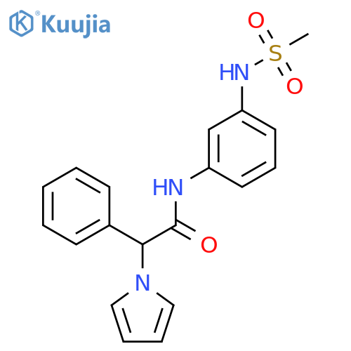 N-(3-methanesulfonamidophenyl)-2-phenyl-2-(1H-pyrrol-1-yl)acetamide structure